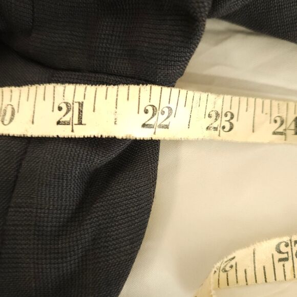 Hart Schaffner Marx Mens 40R Navy Blue Plaid Wool 2-Button Sports Coat Blazer - Picture 7 of 9